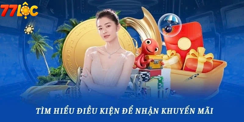 Giao diện trang Khuyến mãi 77loc hiện đại, thân thiện với người dùng.